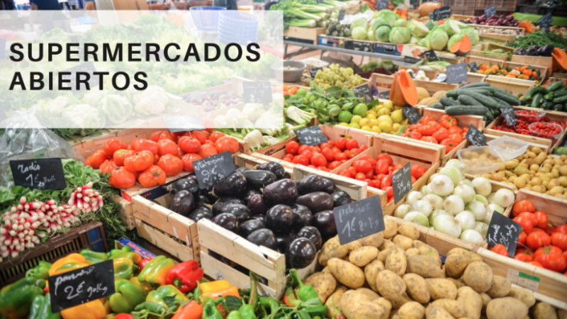 ¿Qué supermercados se encuentran abiertos?