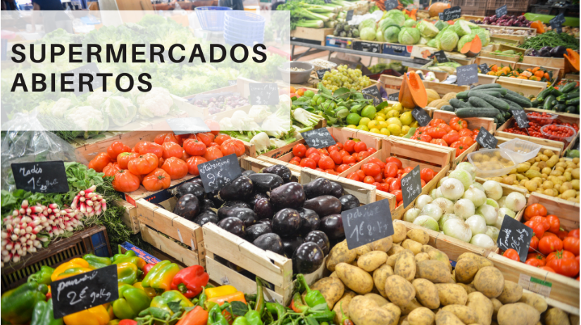 ¿Qué supermercados se encuentran abiertos?